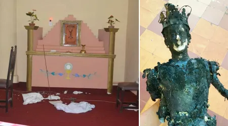 Destruyen sagrario y queman imagen de la Virgen en parroquia de Paraguay