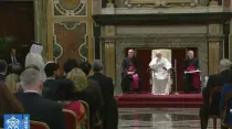 El Papa durante la audiencia. Foto: Captura de Youtube