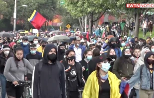 Protestas en Colombia. Cru00e9dito: EWTN Noticias 