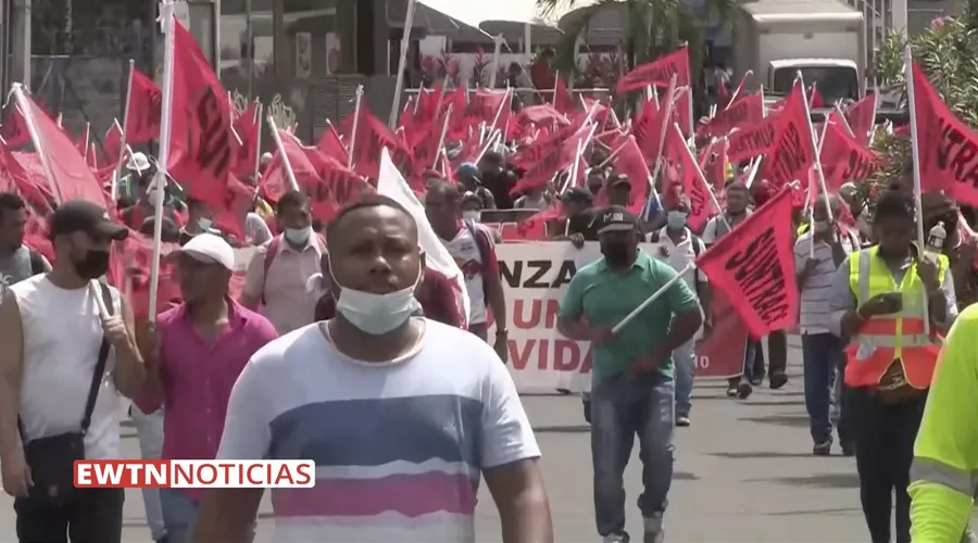 Protestas en Panamá. Foto: EWTN Noticias