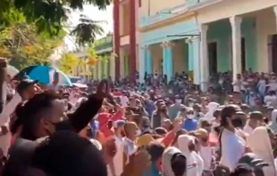 Protestas en Cuba. Cru00e9dito: Twitter (Captura de video) 