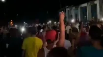 Protestas ciudadanas contra el régimen cubano en Nuevitas, Camagüey. Crédito: Captura de video / Twitter