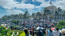 Plantón contra la ideología de género frente al Capitolio de Puerto Rico, 14/08/21/ Crédito: Twitter de Wilfredo Diaz Rosado