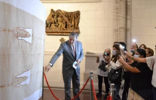 La exposiciu00f3n de la su00e1bana santa recorre las Diu00f3cesis de Argentina. Cru00e9dito: Orden de Malta Argentina 