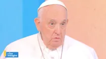 El Papa Francisco en el programa de "A sua Imagine". Crédito: Captura de vídeo