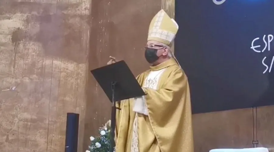 Mons. Ramón Castro Castro en Misa del 21 de noviembre, Solemnidad de Cristo Rey. Crédito: Captura de video / Diócesis de Cuernavaca.