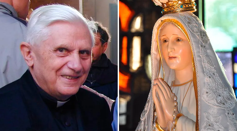 Cardenal Joseph Ratzinger y Virgen de Fátima / Paul Badde (EWTN) / Our Lady of Fatima International Pilgrim Statue (CC BY-SA 2.0)