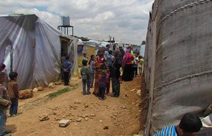 Refugiados sirios en el valle Bekaa, en Lu00edbano. Foto: Archieparquu00eda greco-melquita de Furzol, Zahle y la Bekaa 
