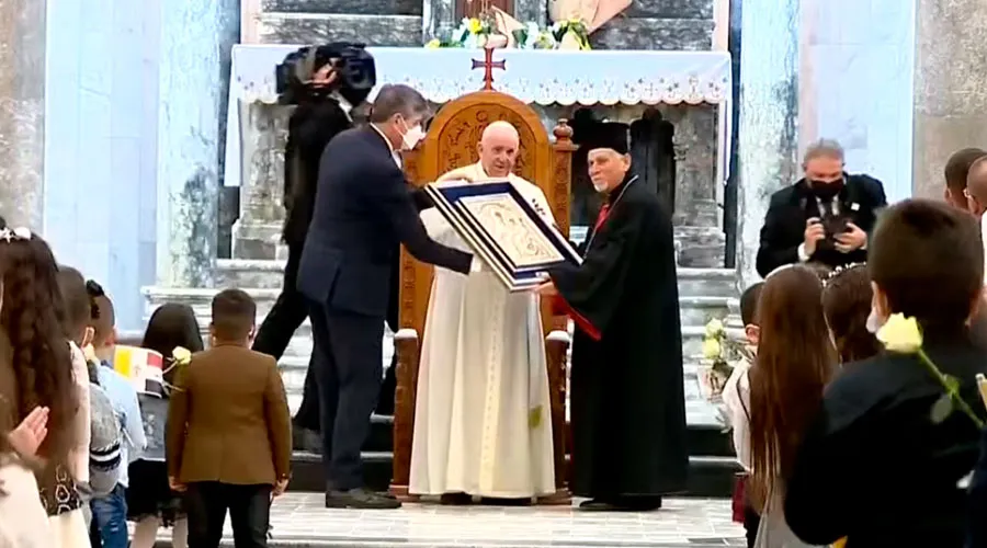 Papa Francisco entrega icono de la Virgen María. Créditos: Captura de pantalla Vatican Media?w=200&h=150