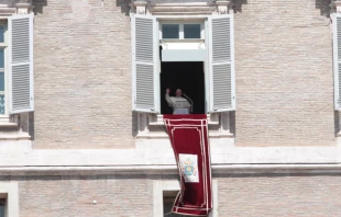 El Papa durante el Regina Coeli. Foto: Alexey Gotovsky / ACI Prensa 