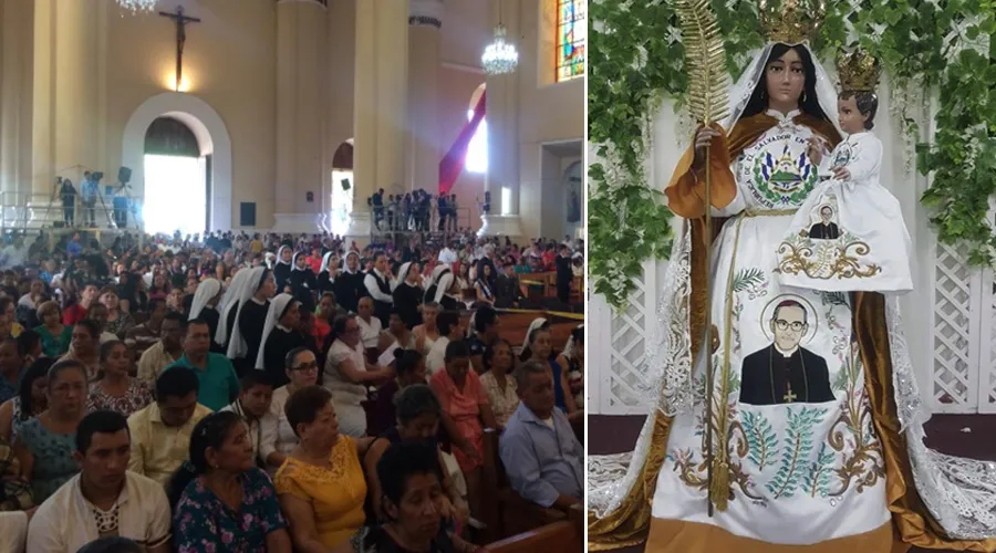 Fieles celebran fiesta de la Virgen Reina de la Paz - Fotos: Twitter Arzobispado San Salvador?w=200&h=150