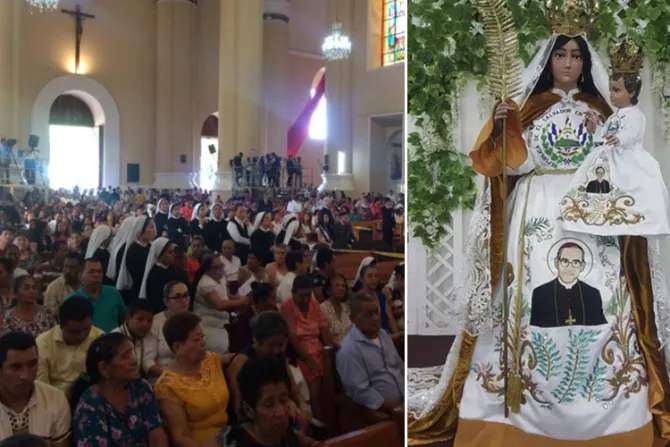 Miles de fieles celebraron a la Virgen María en El Salvador