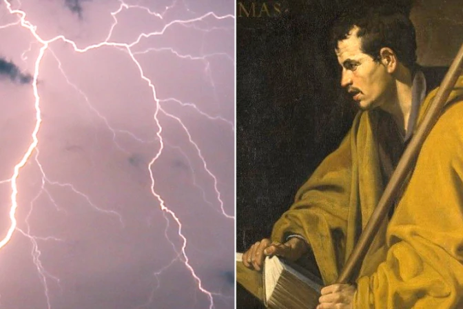 Esto fue lo que hizo el relámpago de Cristo junto a Santo Tomás Apóstol