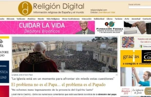Captura de pantalla de sitio web de Religiu00f3n Digital. 