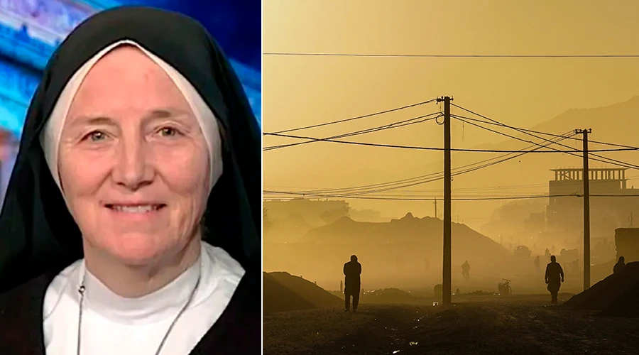 Hermana Deirdre “Dede” Byrne y amanece en Kabul | Crédito: EWTN y Unsplash?w=200&h=150