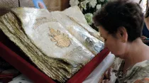 Reliquia de San Juan Pablo II en visita a Perú. Foto: José Castro / ACI Prensa.