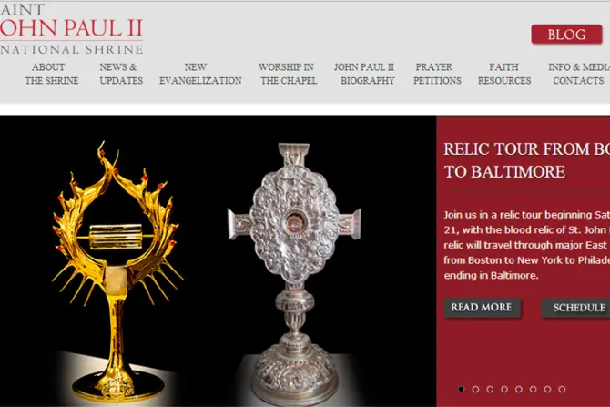 San Juan Pablo II: Reliquia llega a Boston para gira en Estados Unidos