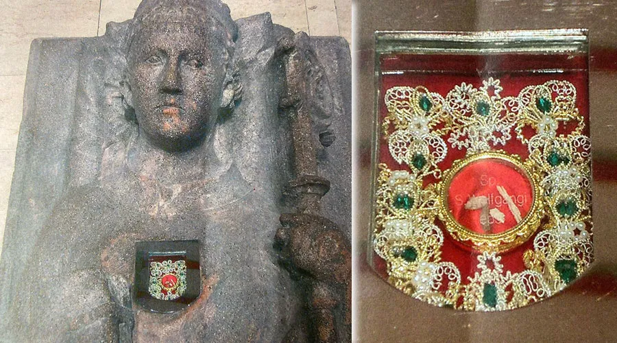 Las reliquias de San Wolfgang robadas de una iglesia en Ratisbona. Crédito: PI Regensburg Süd Bildunterschrift