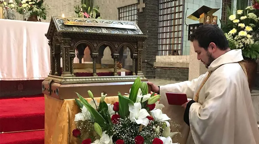 Reliquias de Santa Margarita María de Alacoque en Monasterio de la Visitación de Ciudad de México. Foto: Cortesía del P. Andrés Esteban López.