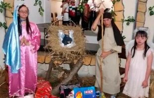 Representaciu00f3n del pesebre viviente por niu00f1os con su00edndrome Down en Venezuela / Foto: P. Josu00e9 Lucio Leu00f3n 