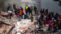 Labores de rescate tras sismo en Mu00e9xico. Foto: Cu00e1ritas Mexicana.