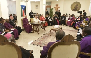 Imagen referencial. Retiro lu00edderes del Sudu00e1n del Sur en 2019. Foto: Vatican Media 