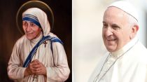 Retrato de Madre Teresa. Crédito: Dominio público. Papa Francisco. Crédito: Daniel Ibáñez / ACI Prensa
