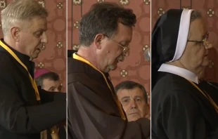  Foto:Reverendo Zvonimir, Fray Jozo y Sor Ljubica / Cru00e9dito Captura de video / CTV 