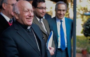 Cardenal Ricardo Ezzati en encuentro con Academia de Lu00edderes Catu00f3licos. Foto: Francisco Cubillos / Academia de Lu00edderes Catu00f3licos. 