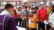 Captura del rito de Miércoles de Ceniza. Crédito: Arquidiócesis de Panamá