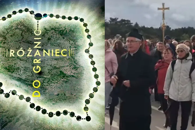FOTOS Y VIDEOS: Cientos de miles de fieles rezan el rosario en las fronteras de Polonia