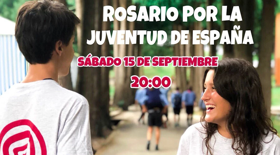 Cartel del Rosario por la Juventud de España. Foto: Grupo Jóvenes Anuncio. ?w=200&h=150