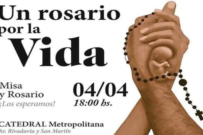 Anuncian Misa y Rosario por la Vida en Catedral de Buenos Aires el 4 de abril