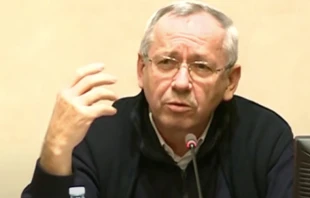 El P. Marko Rupnik. Cru00e9dito: Captura de YouTube. 