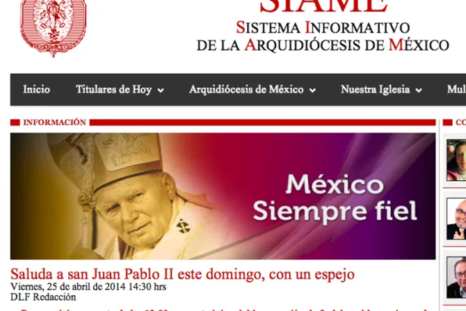 México saludará a San Juan Pablo II con tradicionales espejos hacia el cielo