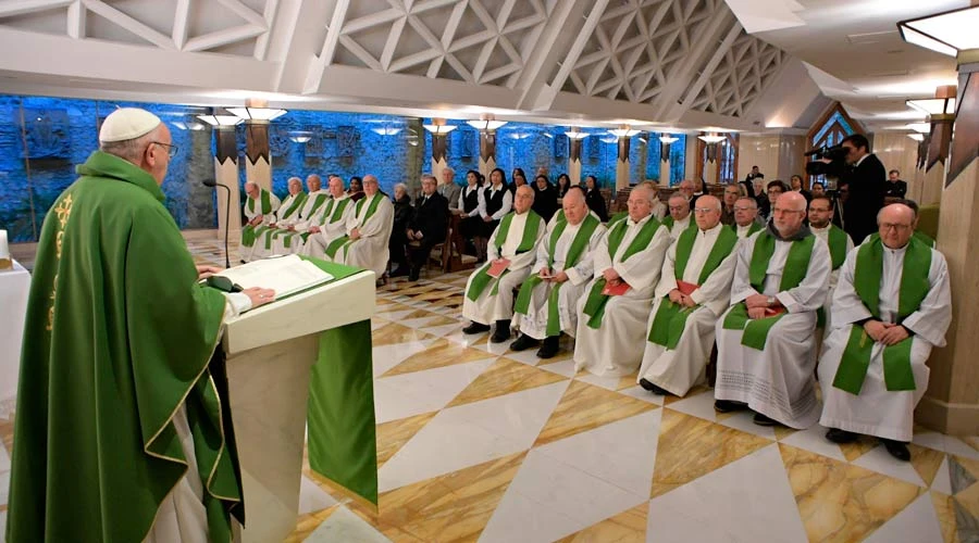 El Papa en Santa Marta. Foto: L'Osservatore Romano