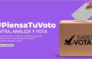 Captura de sitio web de Saber Votar. 