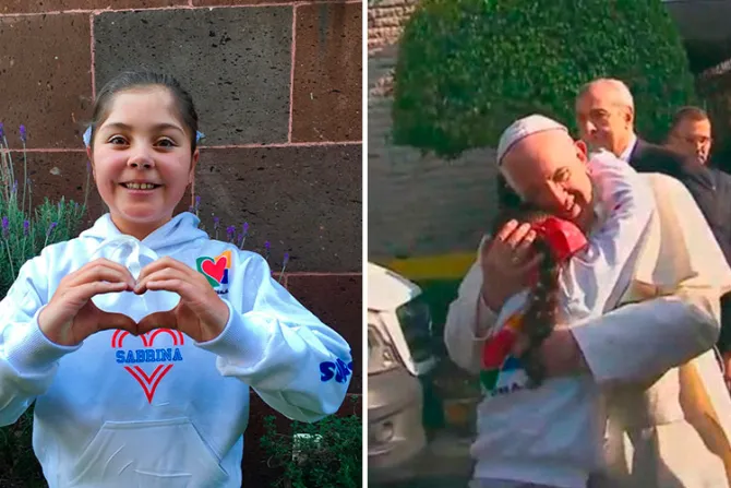 VIDEO: Esta niña que solo tiene medio corazón corrió, abrazó y alegró al Papa en México