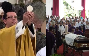 P. Carlos Anaya Meju00eda + / Misa de cuerpo presente. Cru00e9dito: Diu00f3cesis de Cancu00fan - Chetumal 