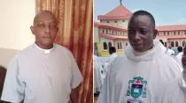 P. Sylvester Okechukwu (izquierda). Crédito: Diócesis de Kafanchan / P. Mark Ojotu (derecha). Crédito: Diócesis de Otukpo