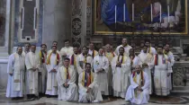 Sacerdotes del Colegio Venezolano de Roma. Foto: Facebook de Conferencia Episcopal Venezolana.