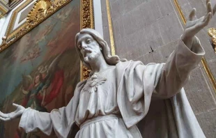 Imagen del Sagrado Corazu00f3n de Jesu00fas en la Catedral de Puebla, Mu00e9xico. Cru00e9dito: David Ramos / ACI Prensa. 