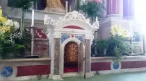El sagrario profanado de la Catedral de San José de Mayo. Foto: diócesis de San José de Mayo