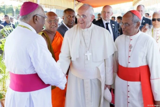 Cardenal agradece al Papa Francisco el “sacrificio” de llegar hasta Sri Lanka