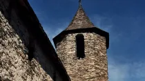 Torre de la iglesia de San Roque en Farrera (Lérida). Crédito: Wikimedia Commons