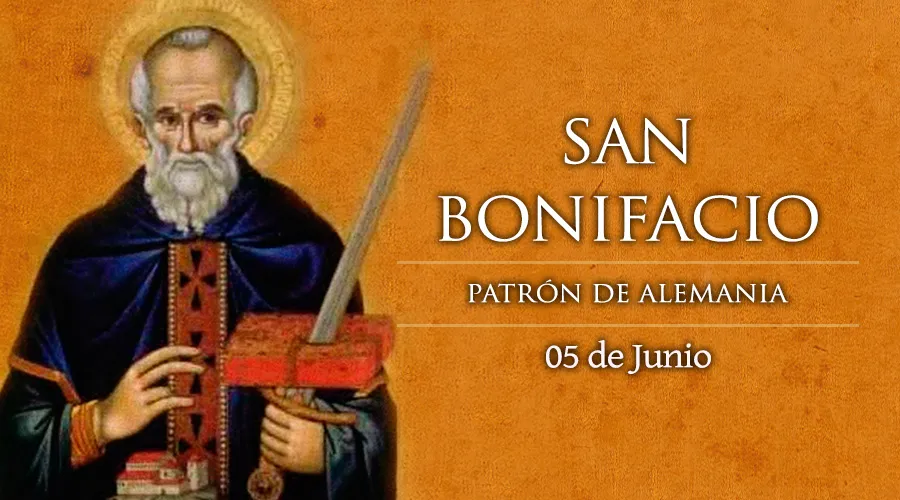 05 de Junio: Se conmemora a San Bonifacio, patrono y apóstol de Alemania