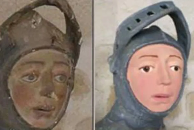 La fallida restauración de la imagen de San Jorge que sacude las redes