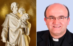 San Josu00e9 y Mons. Josu00e9 Ignacio Munilla. Cru00e9dito: Unsplash / Dominio Pu00fablico. 