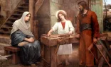 San José enseñándole a Jesús el oficio de carpintero | Crédito: Dominio Público