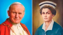 San Juan Pablo II y la Beata Hanna Chrzanowska